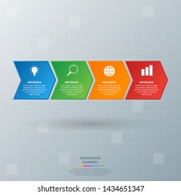 Infographic elements. Business concept timeline. Modern 3D infograph template. Can use for workflow layout, diagram, banner, webdesign, presentation. Vector illustration.