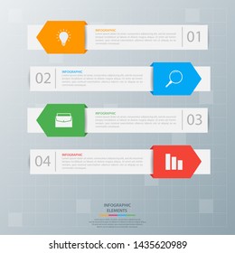 Infographic elements. Business concept timeline. Modern infograph template. Can use for workflow layout, diagram, banner, webdesign, presentation. Vector illustration.