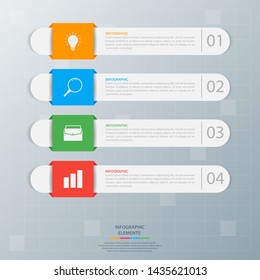 Infographic elements. Business concept timeline. Modern infograph template. Can use for workflow layout, diagram, banner, webdesign, presentation. Vector illustration.