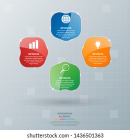 Infographic elements. Business concept timeline. Modern glossy infograph template. Can use for workflow layout, diagram, banner, webdesign, presentation. Vector illustration.