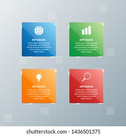 Infographic elements. Business concept timeline. Modern glossy infograph template. Can use for workflow layout, diagram, banner, webdesign, presentation. Vector illustration.