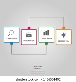 Infographic elements. Business concept timeline. Modern infograph template. Can use for workflow layout, diagram, banner, webdesign, presentation. Vector illustration.