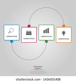 Infographic elements. Business concept timeline. Modern infograph template. Can use for workflow layout, diagram, banner, webdesign, presentation. Vector illustration.