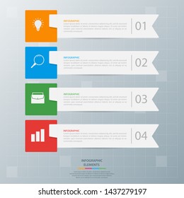 Infographic elements. Business concept timeline. Modern infograph template. Can use for workflow layout, diagram, banner, webdesign, presentation. Vector illustration.