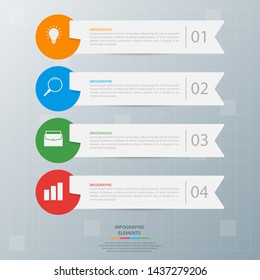Infographic elements. Business concept timeline. Modern infograph template. Can use for workflow layout, diagram, banner, webdesign, presentation. Vector illustration.