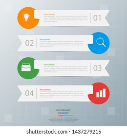 Infographic elements. Business concept timeline. Modern infograph template. Can use for workflow layout, diagram, banner, webdesign, presentation. Vector illustration.