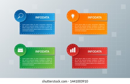 Infographic elements. Business concept timeline. Modern infograph template with paper style. Can use for workflow layout, diagram, banner, webdesign, presentation. Vector illustration.