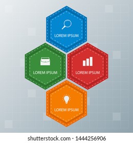 Infographic elements. Business concept timeline. Modern infograph template. Can use for workflow layout, diagram, banner, webdesign, presentation. Vector illustration.