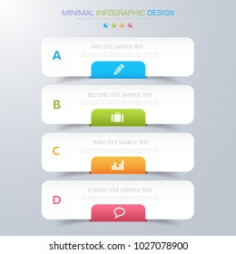Infographic Elements with business icon on full color background  process or steps and options workflow diagrams,vector design element eps10 illustration