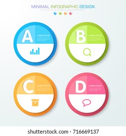 Infographic Elements with business icon on full color background  process or steps and options workflow diagrams,vector design element eps10 illustration