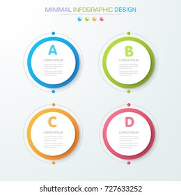 Infographic Elements with business icon on full color background  process or steps and options workflow diagrams,vector design element eps10 illustration