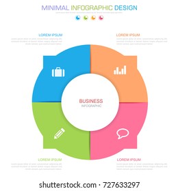 Infographic Elements with business icon on full color background  process or steps and options workflow diagrams,vector design element eps10 illustration