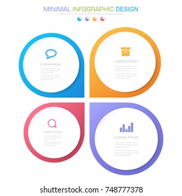 Infographic Elements with business icon on full color background  process or steps and options workflow diagrams,vector design element eps10 illustration