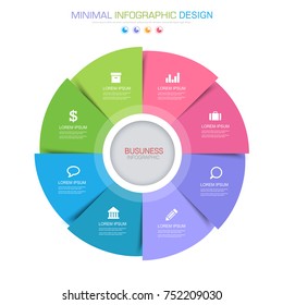 Infographic Elements with business icon on full color background  process or steps and options workflow diagrams,vector design element eps10 illustration