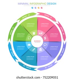 Infographic Elements with business icon on full color background  process or steps and options workflow diagrams,vector design element eps10 illustration