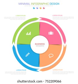 Infographic Elements with business icon on full color background  process or steps and options workflow diagrams,vector design element eps10 illustration