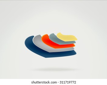 Infographic elements  business illustration in flat design style