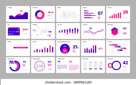 Infographic elements for business layout, presentation template, flyer, leaflet and corporate report. UI and UX Kit with big data visualization.