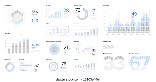 Infographic elements for business layout, presentation template, flyer, leaflet and corporate report. UI and UX Kit with big data visualization.