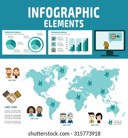 infographic elements. business presentation.