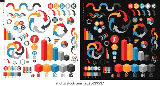 Elementos infográficos. Sinal de negócios e estratégia. Infográfico isolado no fundo branco. Para apresentação de negócios 