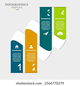infographic elements. Business template for presentation, marketing, web site. Vector concept with 4 options or steps.