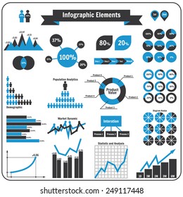 IT infographic elements. Can be used for workflow layout, diagram, number options, presentation. Vector illustration.