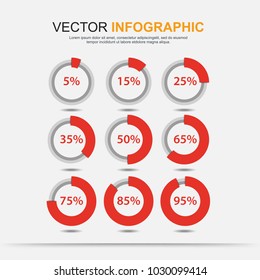 Infographic Elements Chart circle with indication of percentages