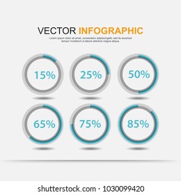 Infographic Elements Chart circle with indication of percentages