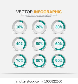 Infographic Elements Chart circle with indication of percentages