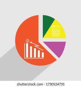 Infographic Elements.Pie chart set icon. growth graph. EPS 10