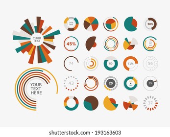 Infographic Elements.Pie chart set icon