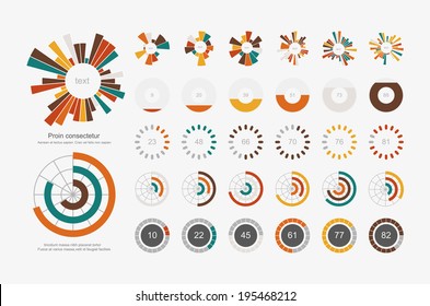 Infographic Elements.Pie chart set icon