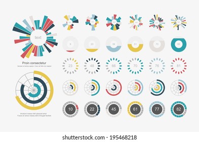 Infographic Elements.Pie chart set icon