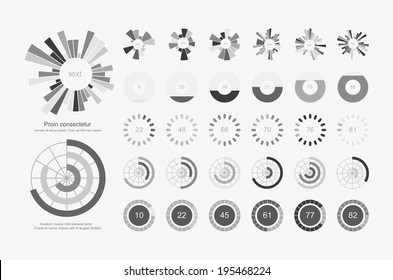 Icono de conjunto de gráficos de gráficos de gráficos independientes