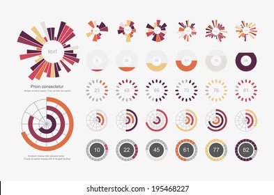 Infographic Elements.Pie chart set icon