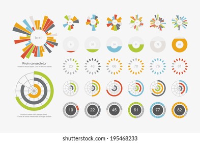 Infographic Elements.Pie chart set icon