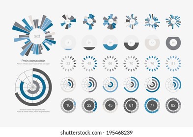 Infographic Elements.Pie chart set icon