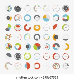 Infographic Elements.Pie chart set icon