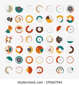 Infographic Elements.Pie chart set icon