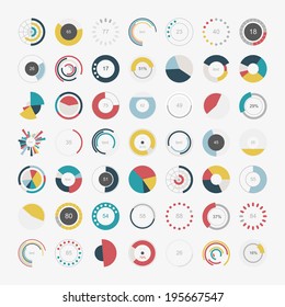 Infographic Elements.Pie chart set icon