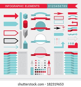 Infographic elements: charts, graph, diagram, arrows,signs,bars, buttons,borders etc. Vector illustration