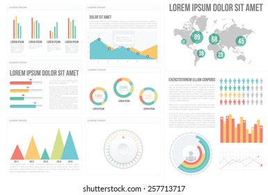 Infographic Elements Collection - Big set of Infographics.