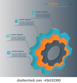 Infographic Elements Collection - business vector illustration for presentation, booklet, website, blog, workflow layout, brochure, banner, card, step up options, web design, poster, flyer, timeline.