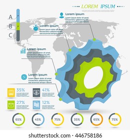 Infographic Elements Collection - business vector illustration for presentation, booklet, website, blog, workflow layout, brochure, banner, card, step up options, web design, poster, flyer, timeline.