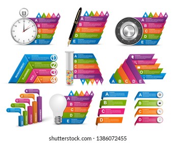 Infographic Elements Collection. Vector design elements. Infographics for business presentations or information banner, workflow layout, flow chart. 