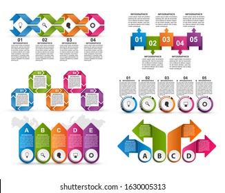 Infographic Elements Collection. Vector design elements. Infographics for business presentations or information banner, workflow layout, flow chart. 