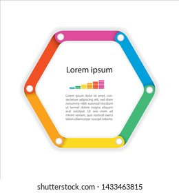 Infographic elements. Colorful hexagon template banner.