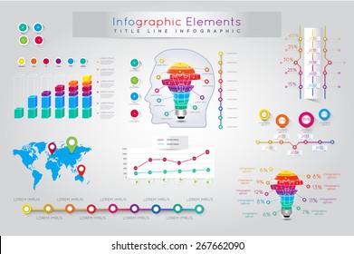Infographic Elements and Communication Concept. Infographic Elements and Communication Concept. Vector Ribbons and Corners.
