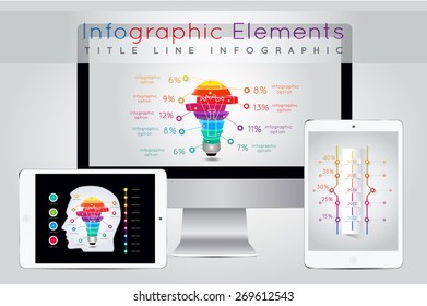 Infographic Elements and Communication Concept. Infographic Elements and Communication Concept. Vector Ribbons and Corners.